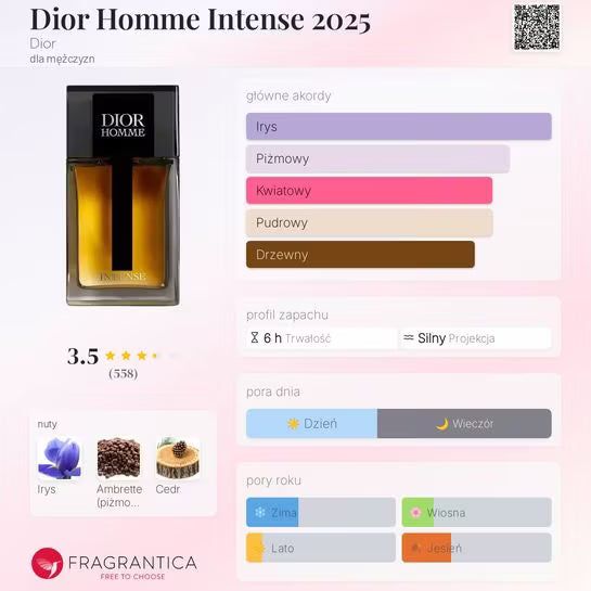 Dior Dior Homme Intense  - Woda perfumowana dla mężczyzn